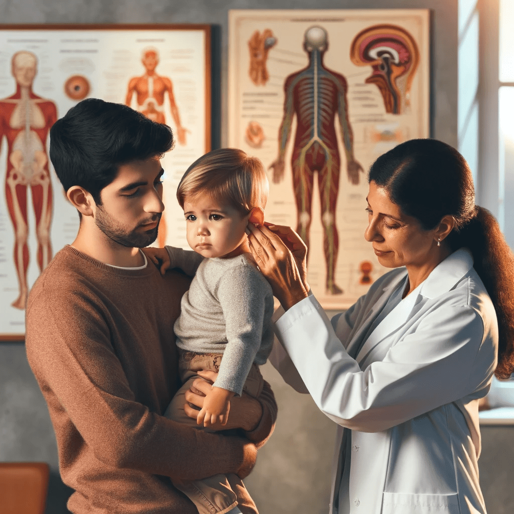 chiropractor checking child